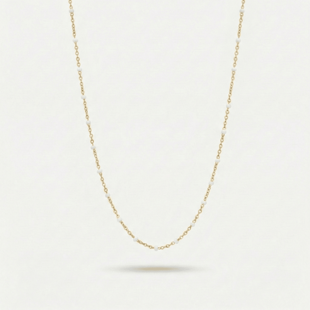 White Beads Choker