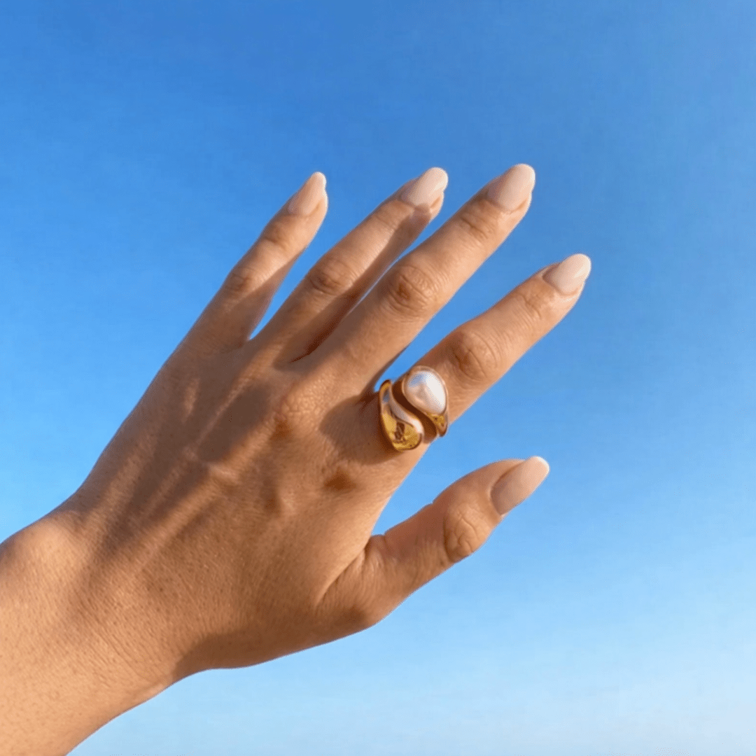 Drop and Pearl Ring