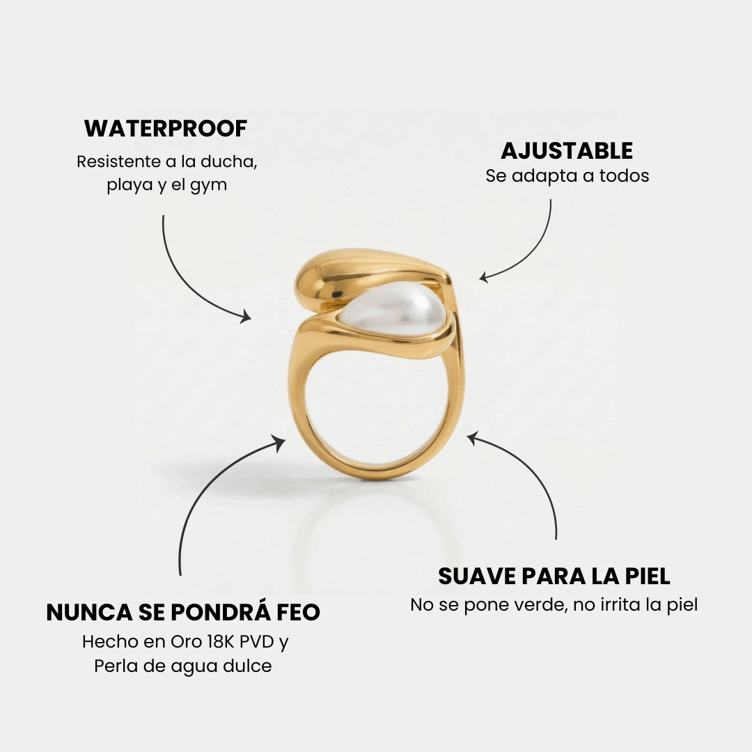 Drop and Pearl Ring