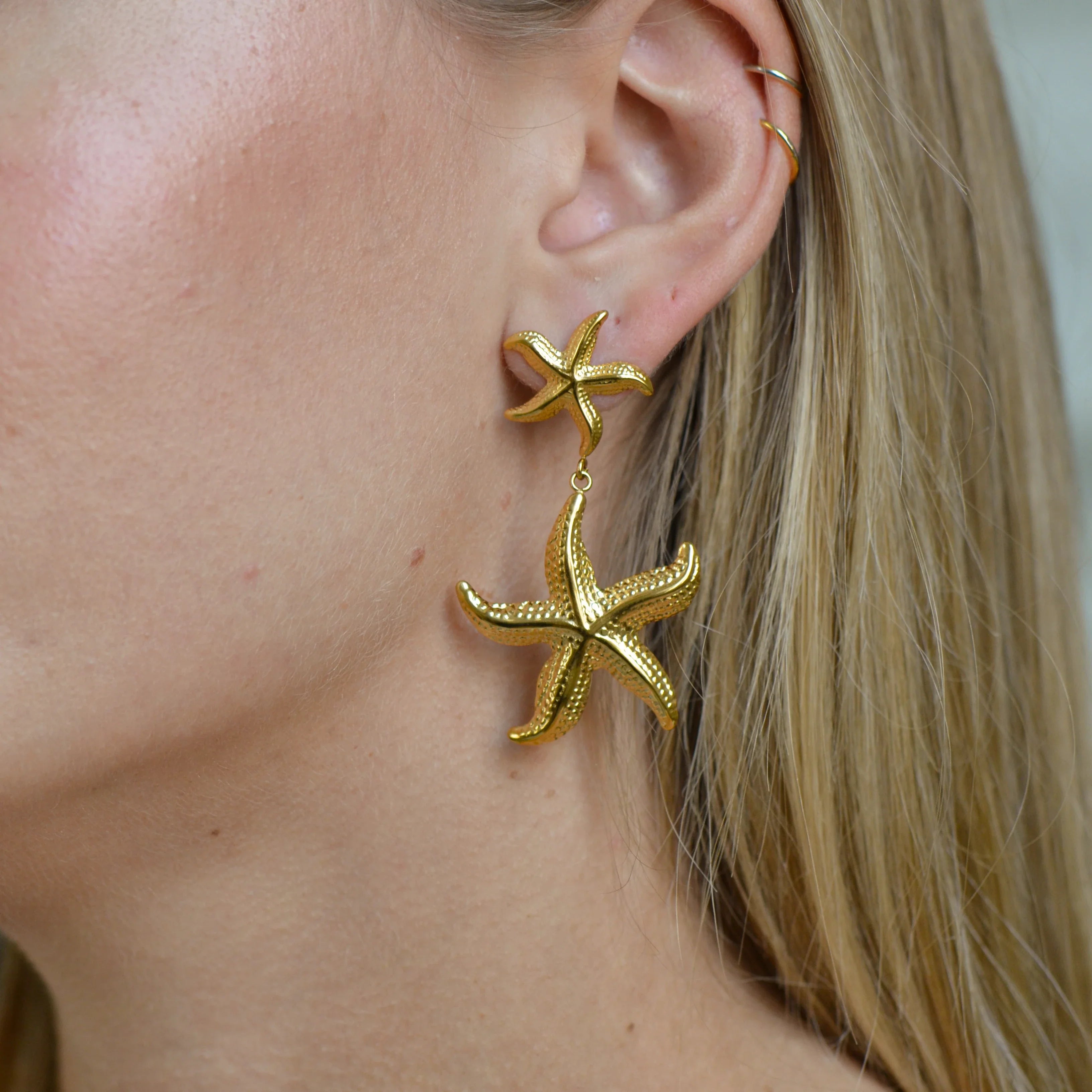 Stella Earrings — worn