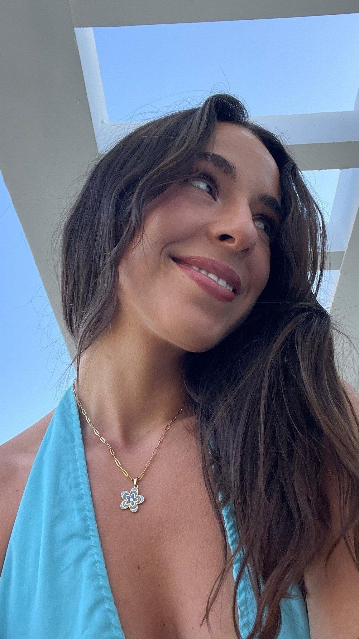 Blue Flower Necklace