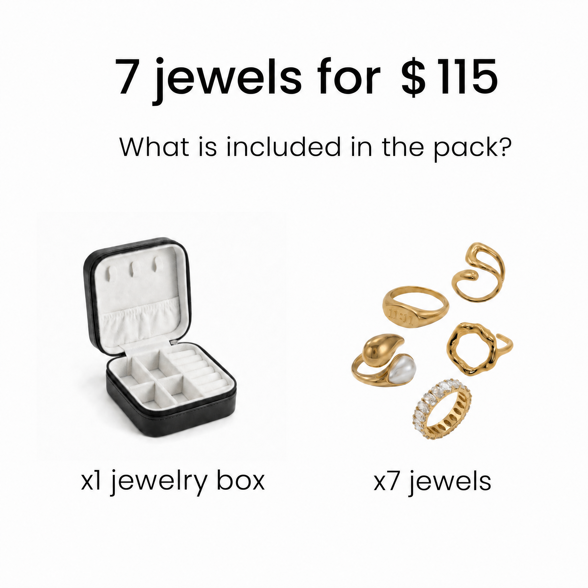 AylaGleam Pack of 7 Jewels - what is included