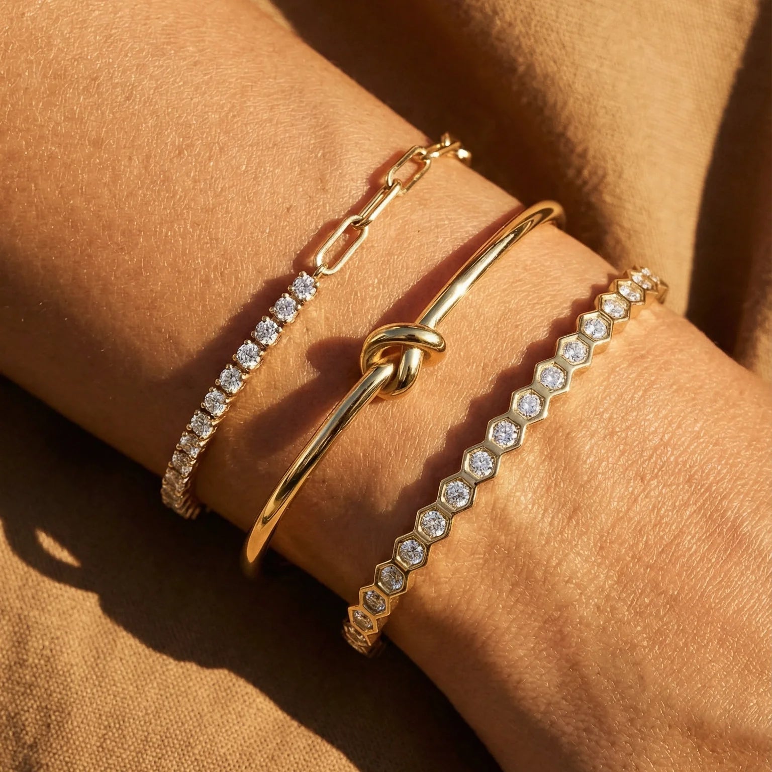 Knot Bangle — worn