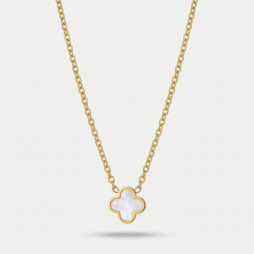 Clover White Necklace