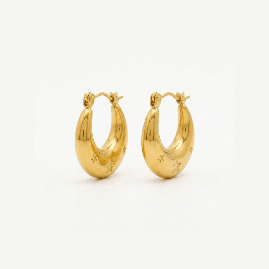Moon and Star Earrings