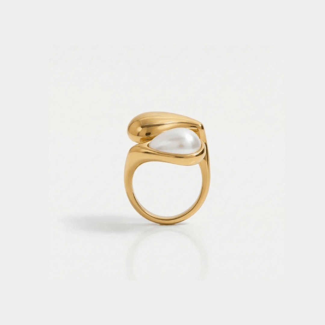 Drop and Pearl Ring