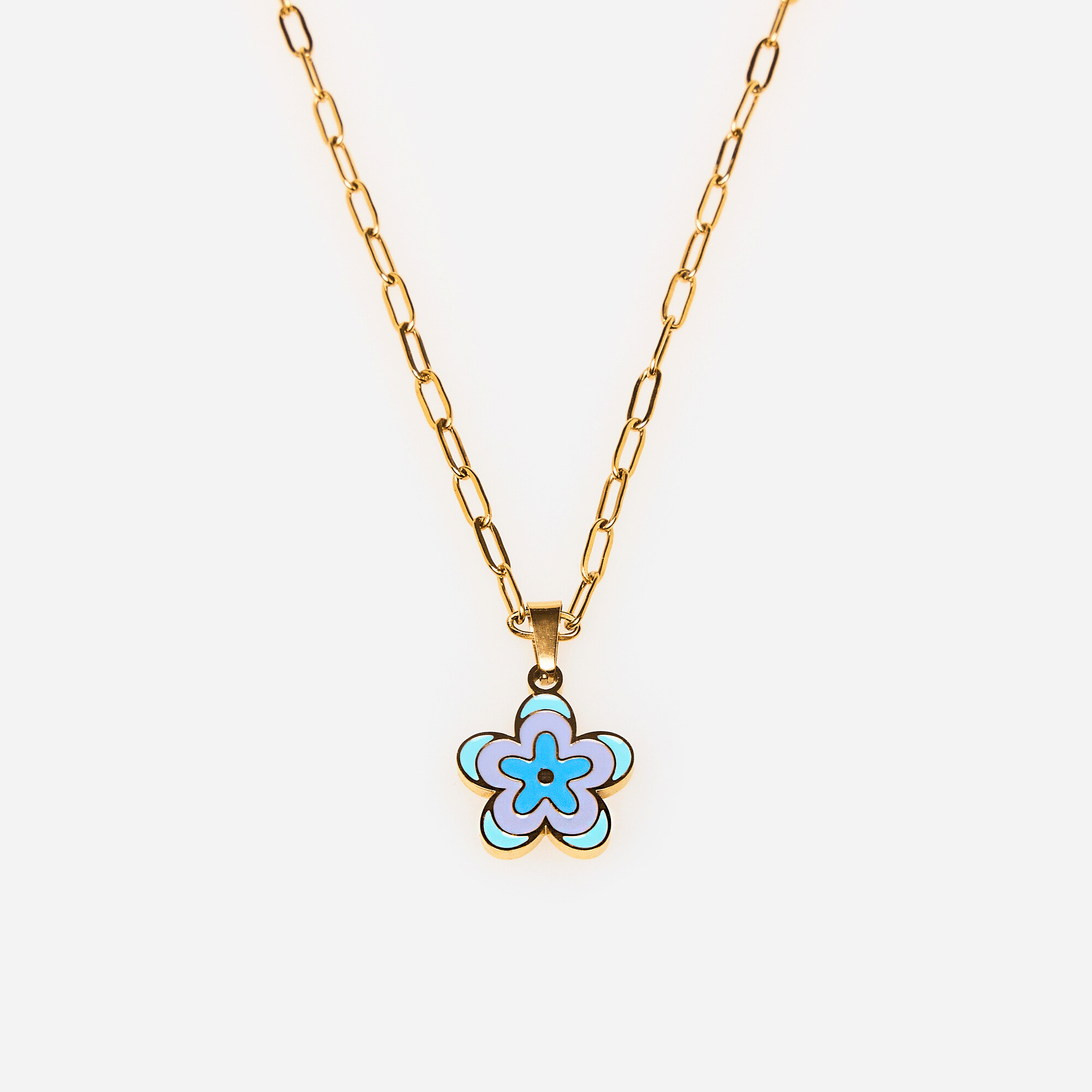 Blue Flower Necklace