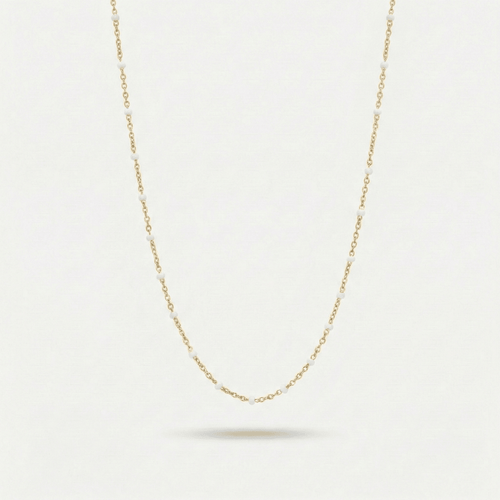 White Beads Choker