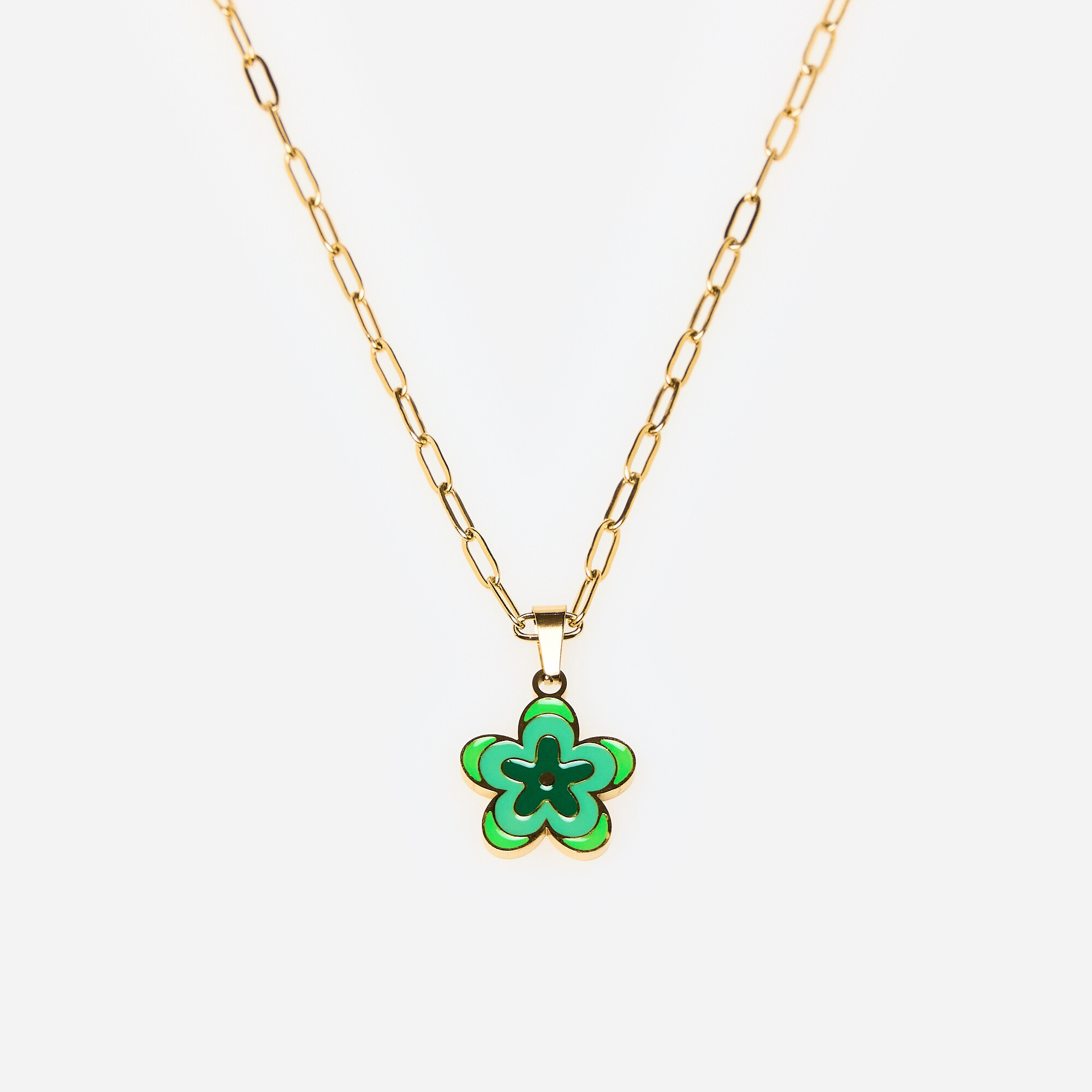 Green Flower Necklace