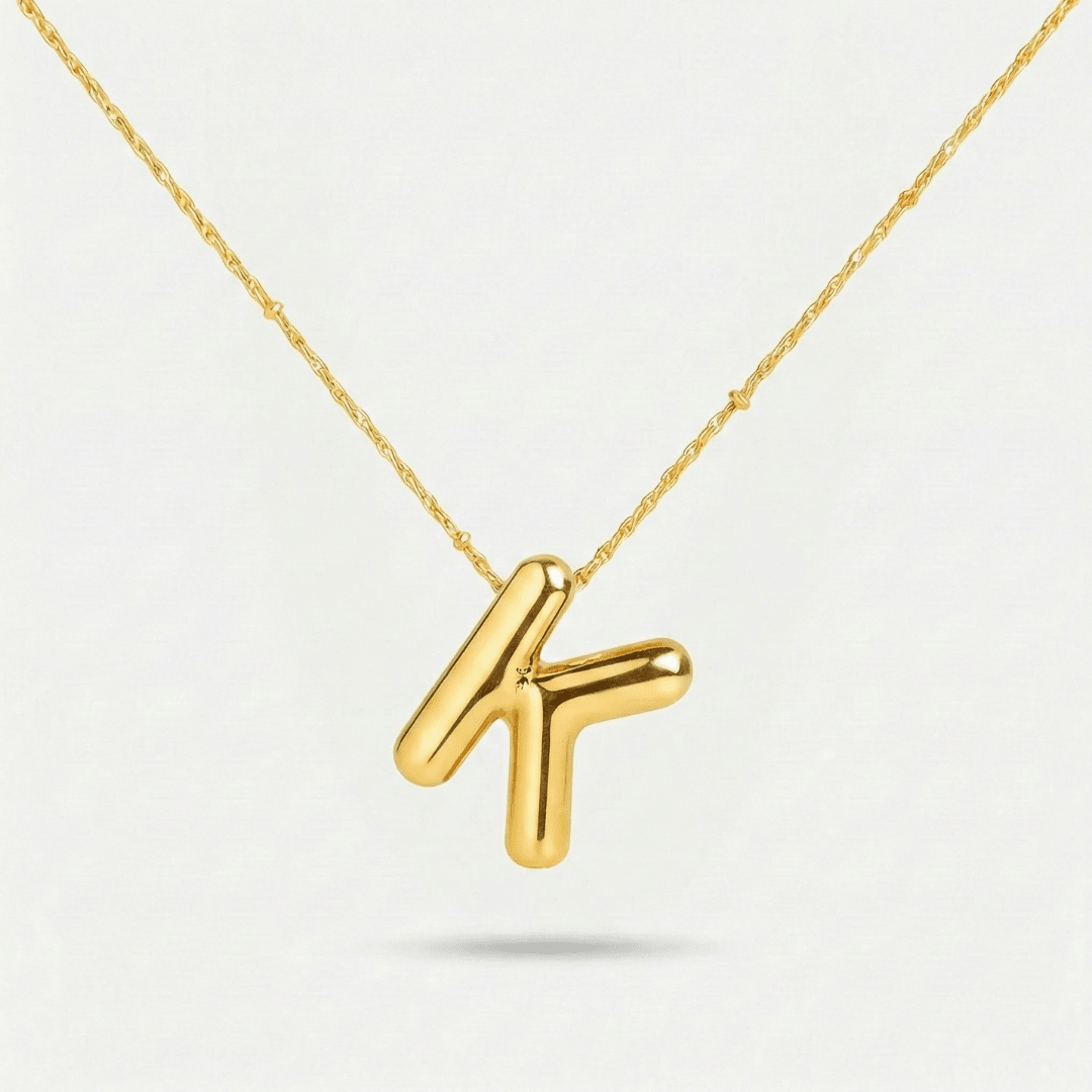 Bubble Initial Necklace