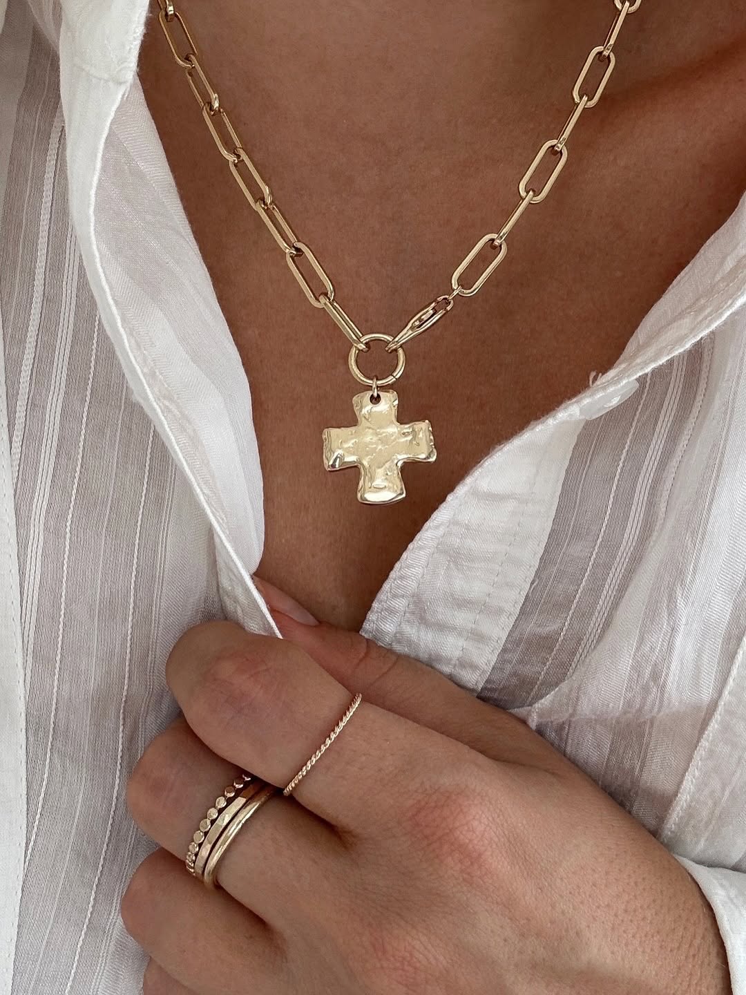 Chunky Cross Necklace