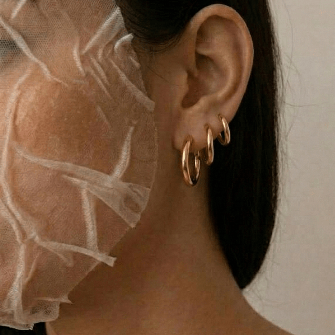 Triple Hoop Set