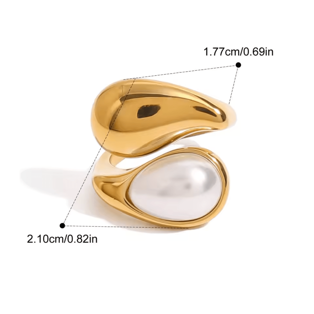 Drop and Pearl Ring