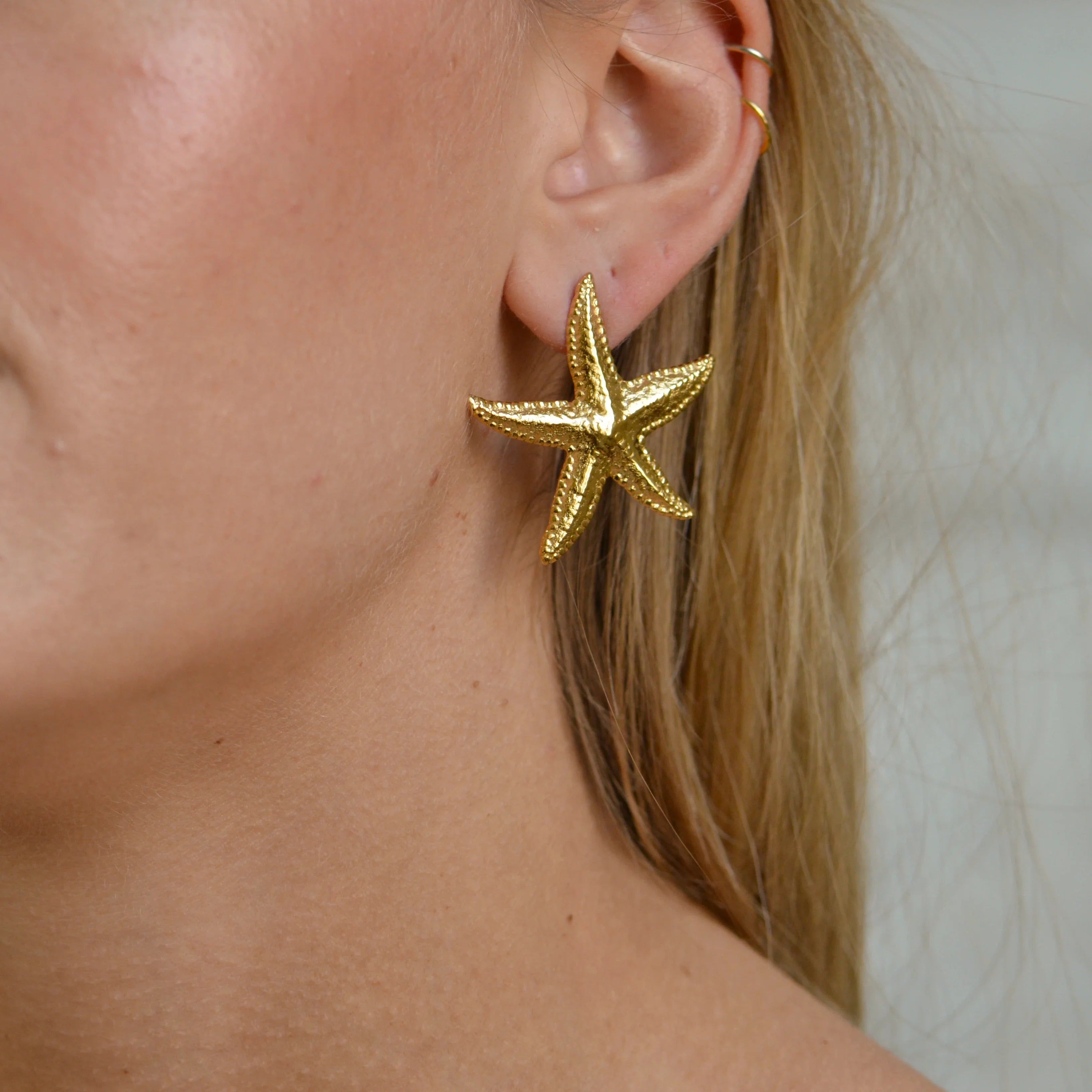 Starfish Earrings — worn