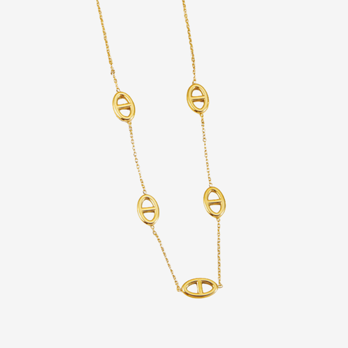Sailor Knot Necklace — studio shot on light grey