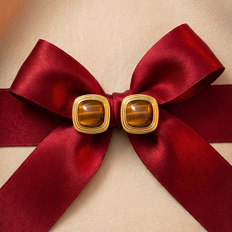 Latte Earrings — worn