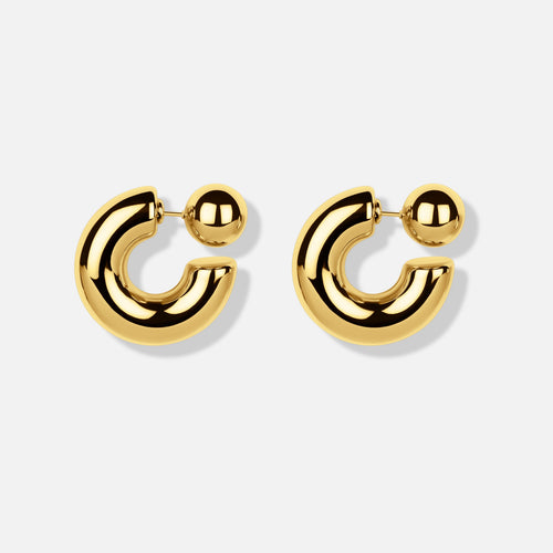 Hoop Earrings — studio shot on light grey