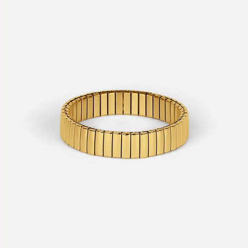 Slim Ribbed Bracelet — studio shot on light grey