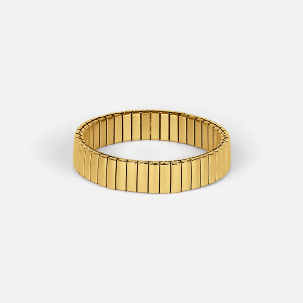 Slim Ribbed Bracelet — studio shot on light grey