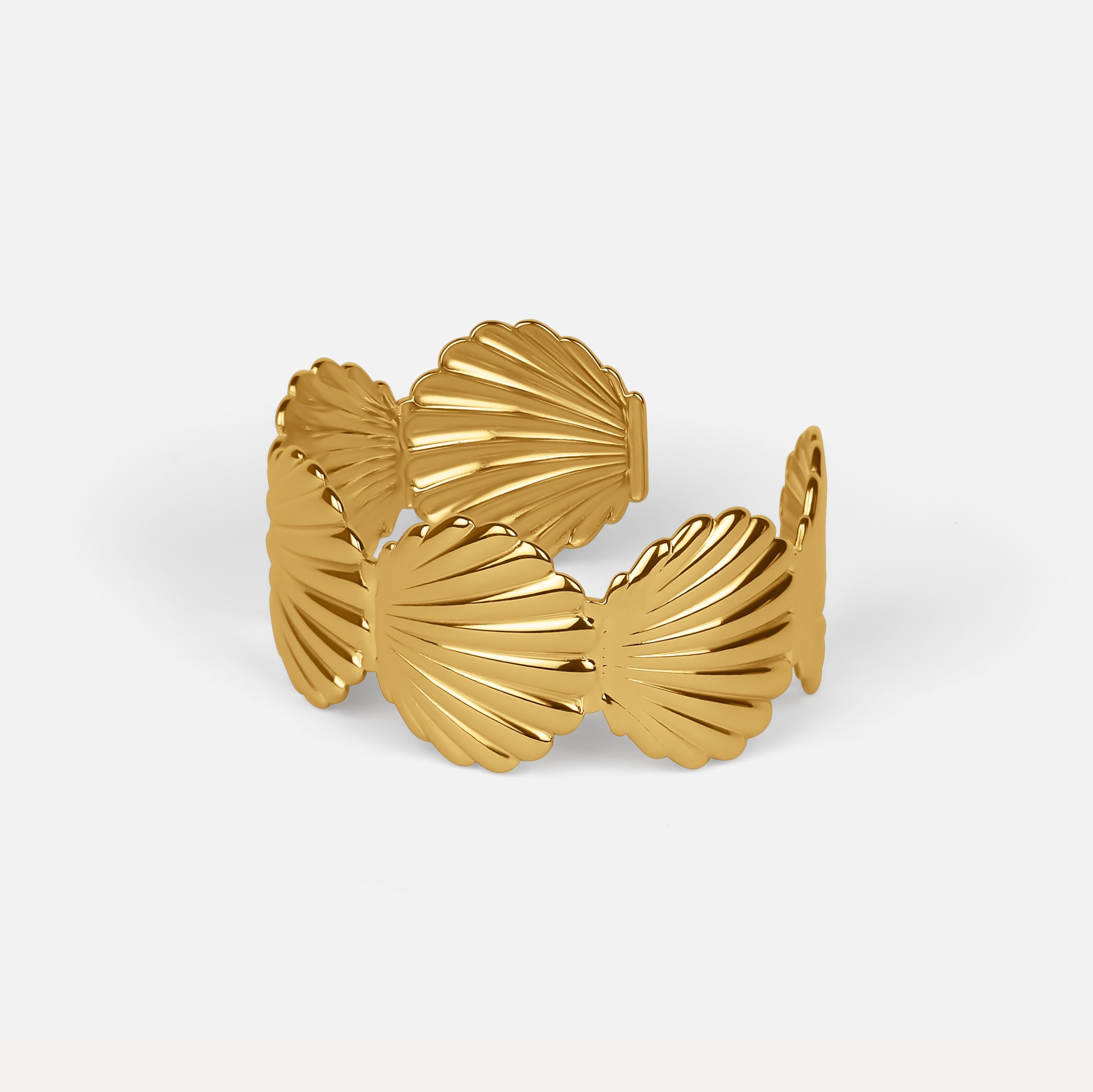 Seashell Cuff — studio shot on light grey