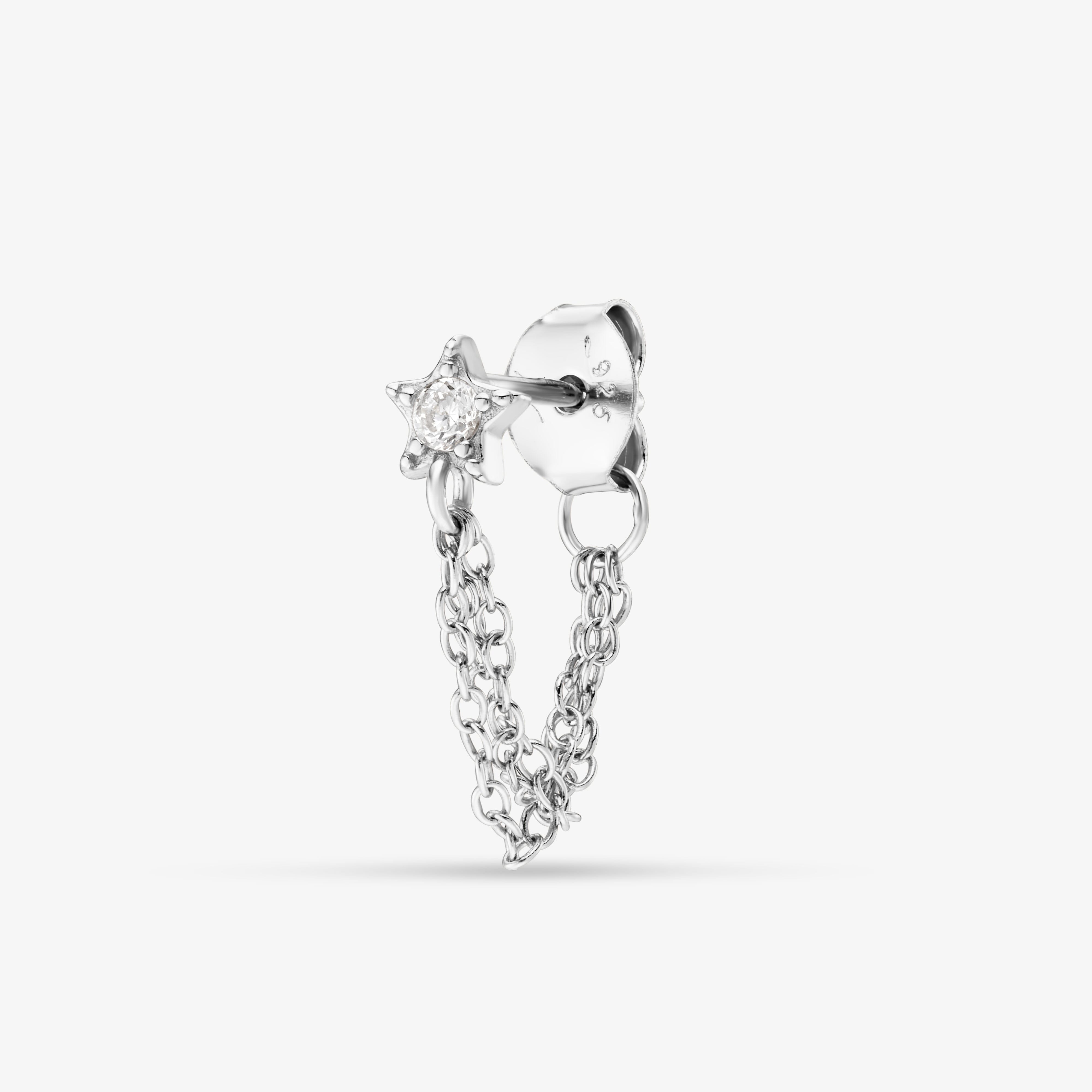 Comet Chain Earrings — detail