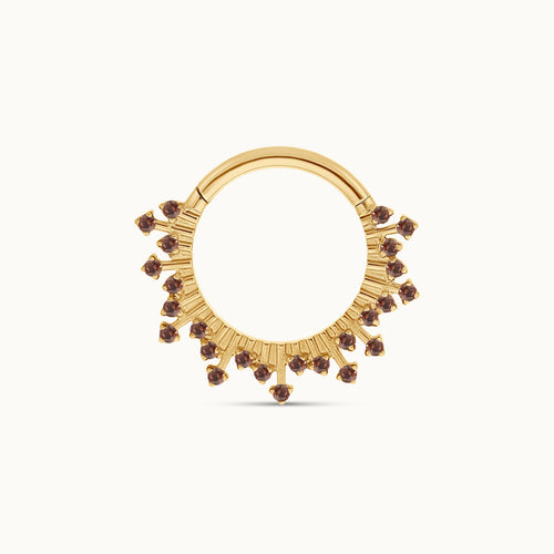 Sunburst Crown Hoops — detail