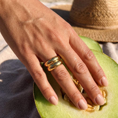 Double Ring — worn