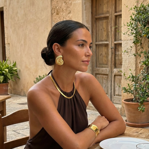 Luma Earrings — worn