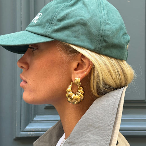 Croissant Earrings — worn