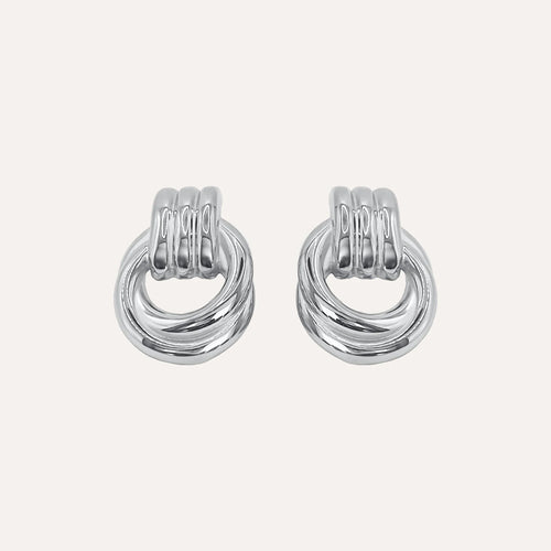Francesca Earrings — in Silver — studio shot