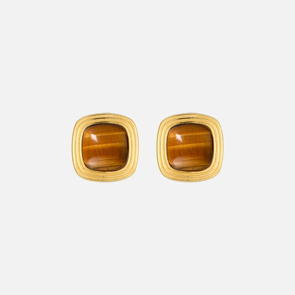 Latte Earrings — studio shot on light grey