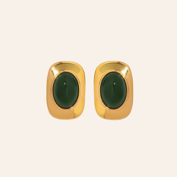 Jade Earrings — studio shot on light grey