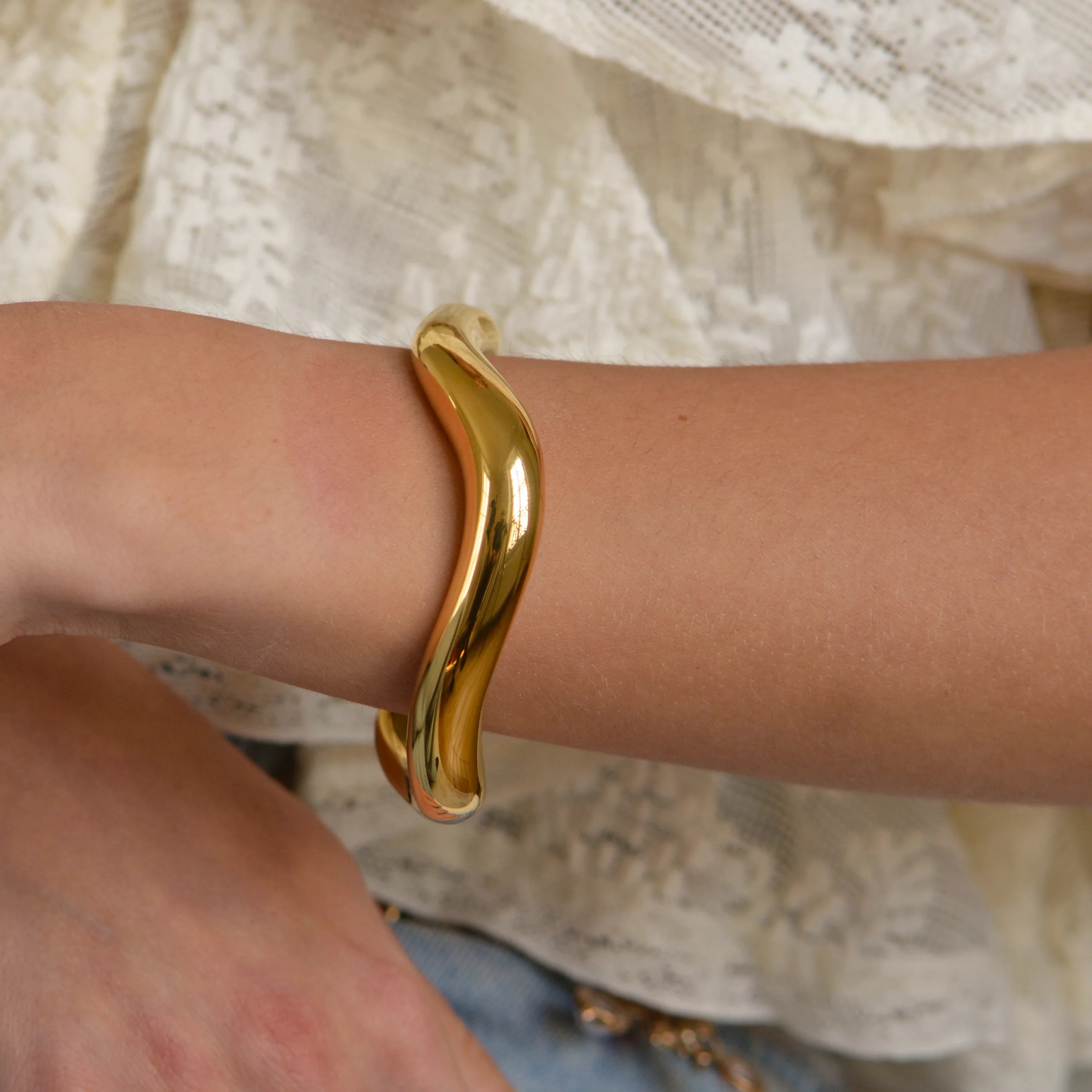 Luna Bangle — worn