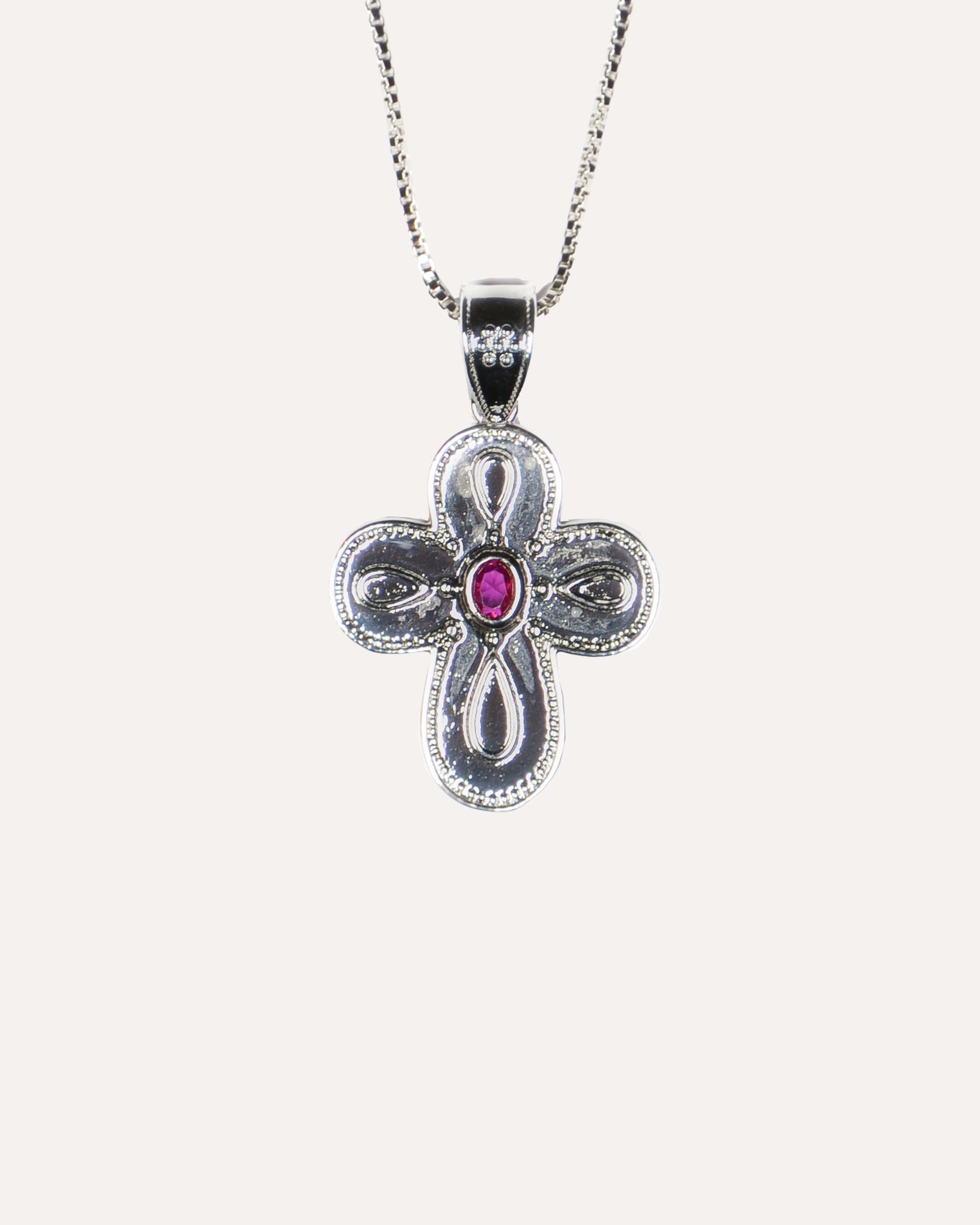 Clara Necklace — in Silver — studio shot