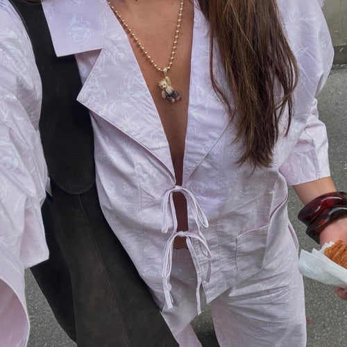 Ralphy the Bear Necklace — worn
