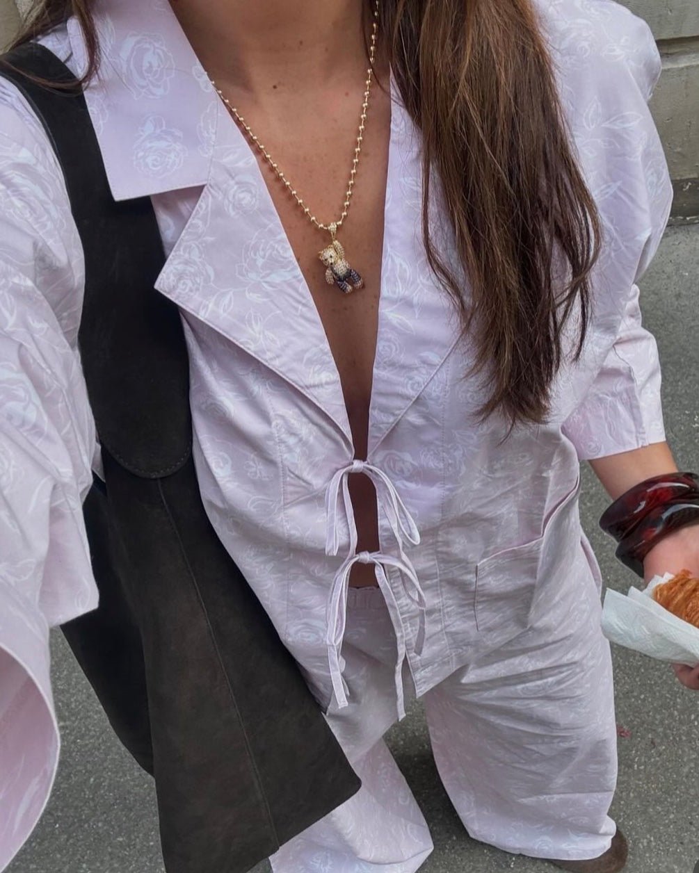 Ralphy the Bear Necklace — worn
