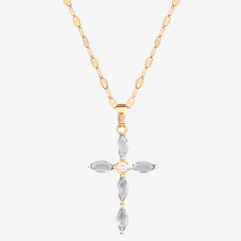 Agathe Necklace in White — studio shot