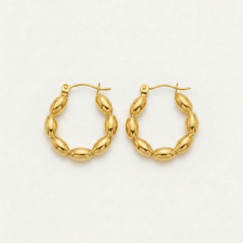 Ball Hoop Earrings