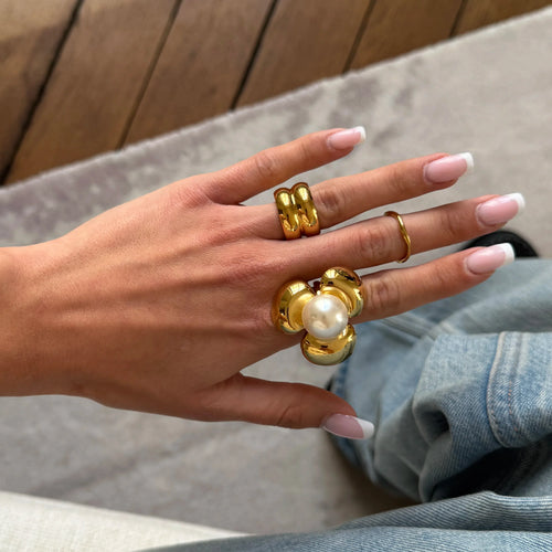 Double Ring — worn